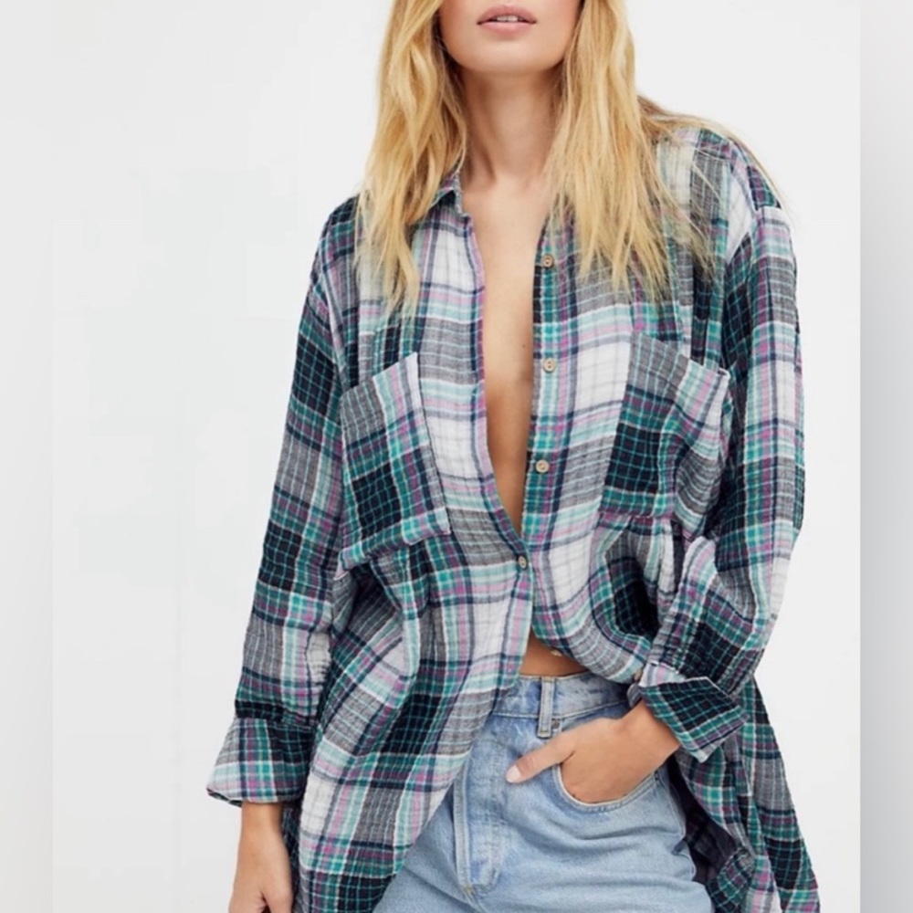 Free People | The Voyager Shirt Dress in Twilight -NWOT